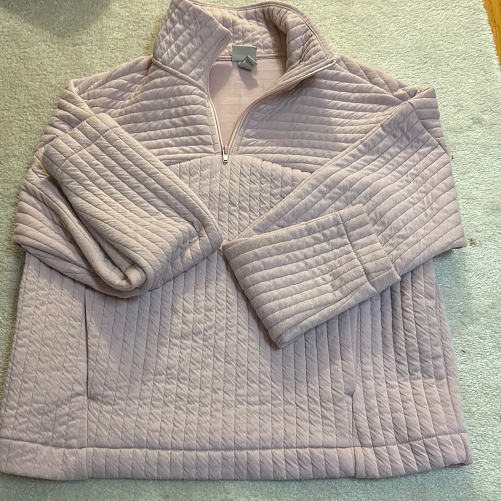 Quarter zip pink top